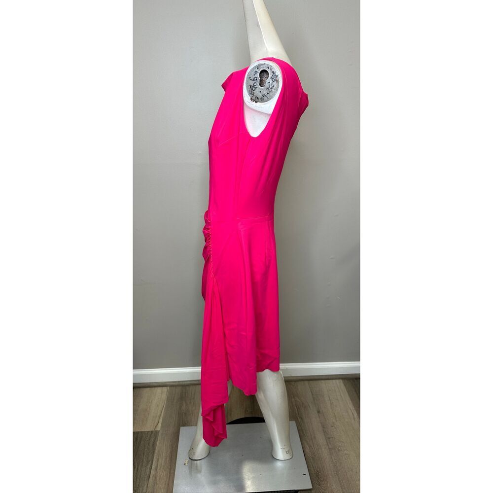 CHIARA BONI BATEAU NECKLINE DRAPED BODYCON SLEEVELESS DRESS US 12 $695 - Picture 5 of 9